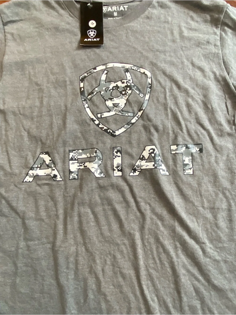 NWT Ariat Men’s Liberty USA Digi Camo Logo Graphic Tee Shirt Medium M